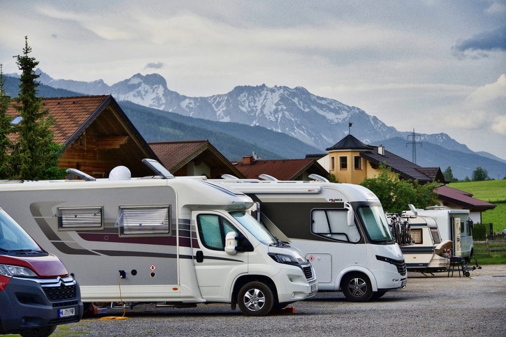 camping, motorhome, traveling